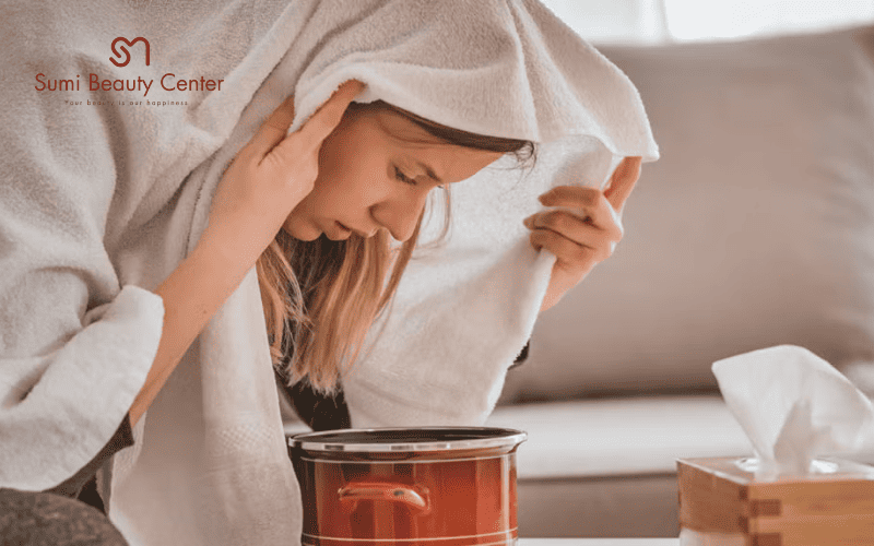 sau khi xông hơi mặt thì làm gì