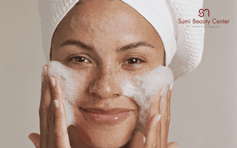 Sử dụng sữa rửa mặt, sữa tắm có chất tẩy mạnh